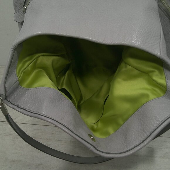 Coach Madison Phoebe Soft Pebbled Gray Minimalist Leather shoulder bag | Purse - Picture 15 of 16
